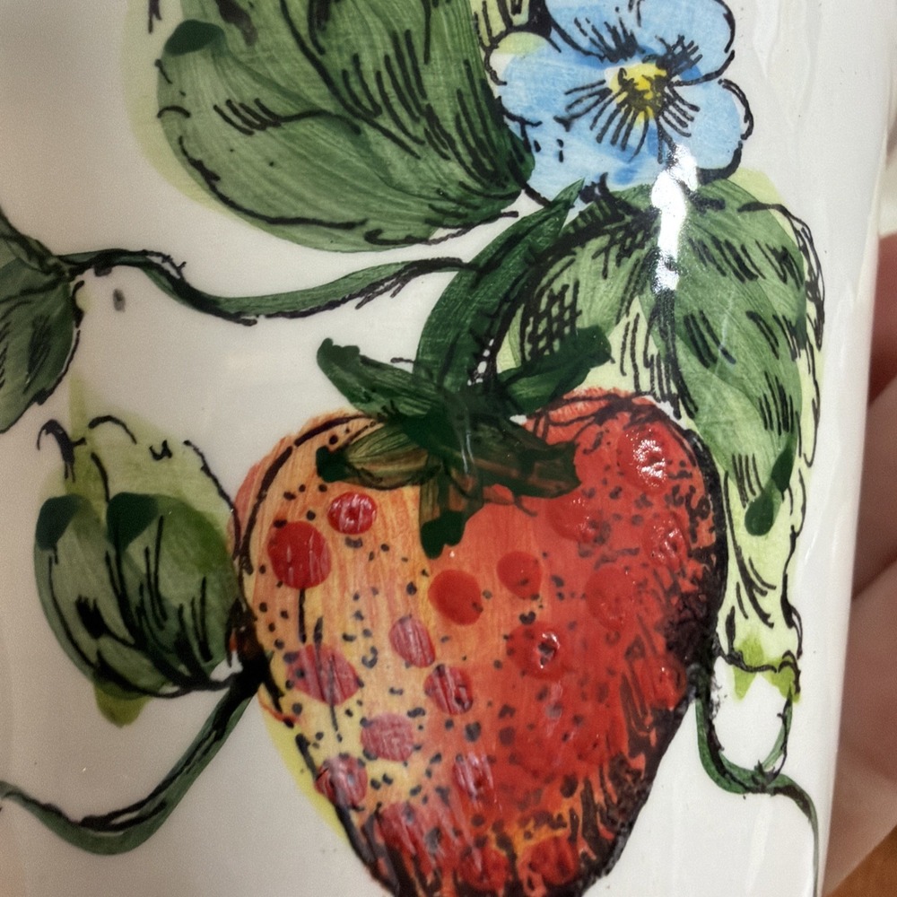 Set Of 3 Strawberry Basket Style Plant Pots 4" Basket Weave Rim - Picture 9 of 13